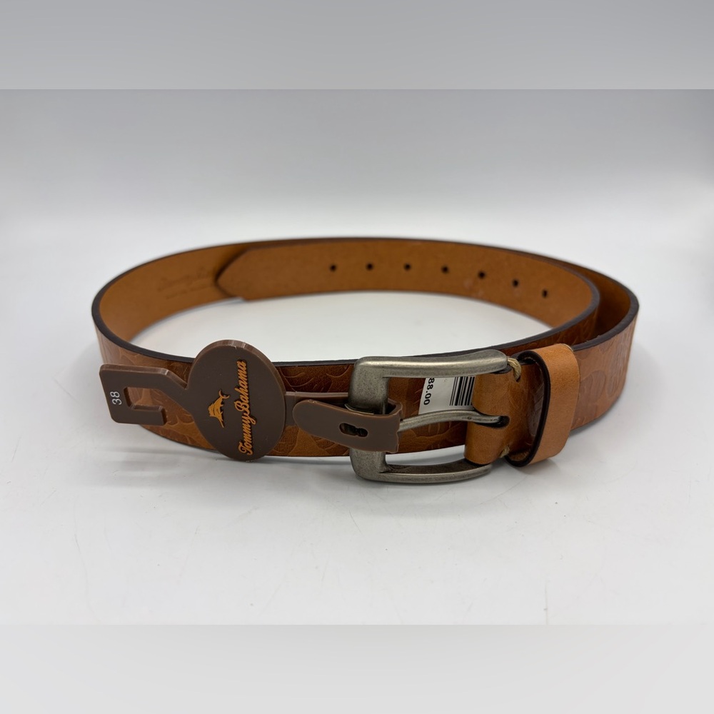 Tommy Bahama Tan Leather Belt